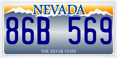 NV license plate 86B569