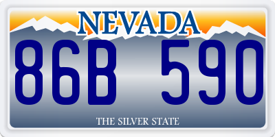 NV license plate 86B590