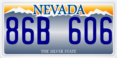 NV license plate 86B606