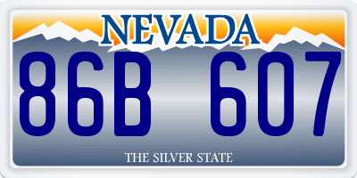 NV license plate 86B607