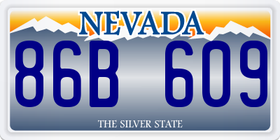 NV license plate 86B609