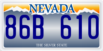 NV license plate 86B610