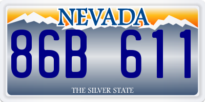 NV license plate 86B611