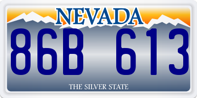 NV license plate 86B613