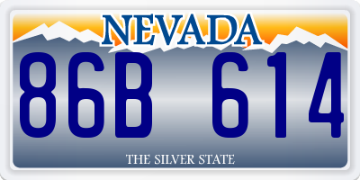 NV license plate 86B614