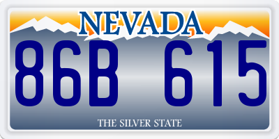 NV license plate 86B615