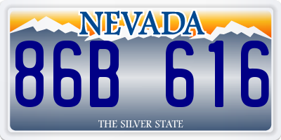 NV license plate 86B616
