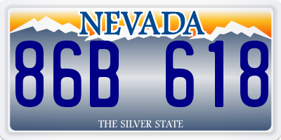 NV license plate 86B618