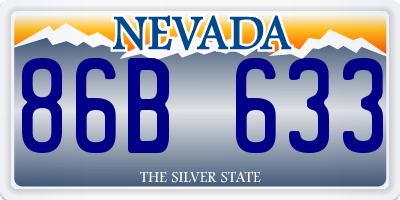 NV license plate 86B633