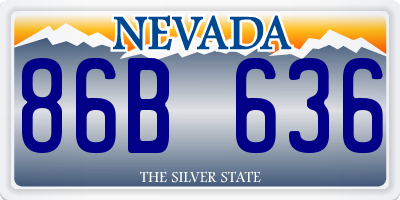NV license plate 86B636