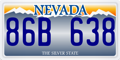 NV license plate 86B638