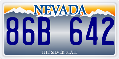 NV license plate 86B642