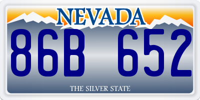 NV license plate 86B652