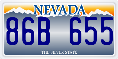 NV license plate 86B655