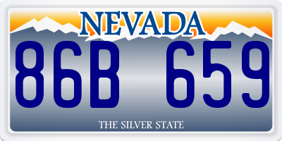 NV license plate 86B659