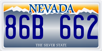NV license plate 86B662