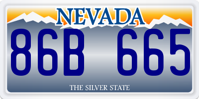 NV license plate 86B665