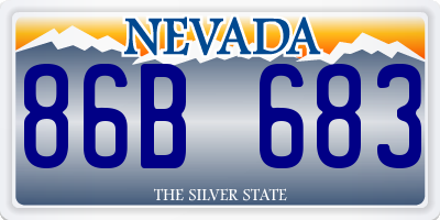 NV license plate 86B683