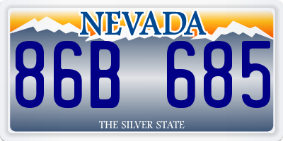 NV license plate 86B685