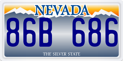 NV license plate 86B686