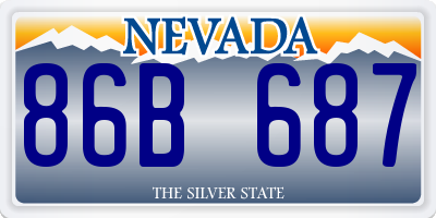 NV license plate 86B687