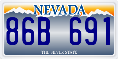 NV license plate 86B691