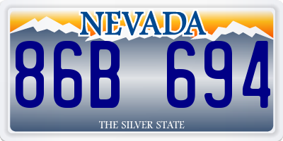 NV license plate 86B694