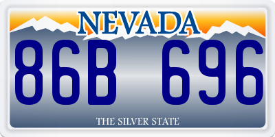 NV license plate 86B696