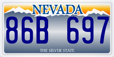 NV license plate 86B697