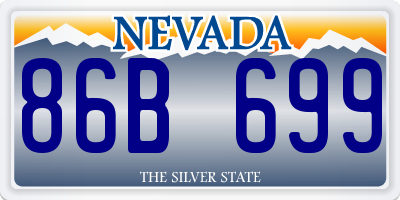 NV license plate 86B699