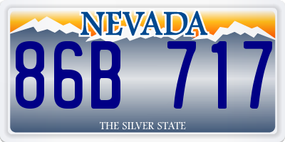 NV license plate 86B717