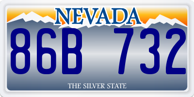 NV license plate 86B732