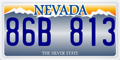 NV license plate 86B813