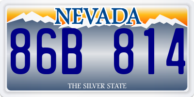 NV license plate 86B814