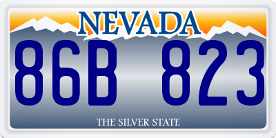 NV license plate 86B823