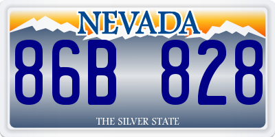 NV license plate 86B828