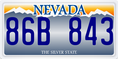 NV license plate 86B843