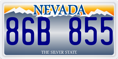 NV license plate 86B855