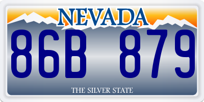 NV license plate 86B879