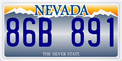 NV license plate 86B891