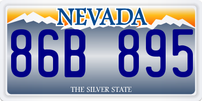 NV license plate 86B895