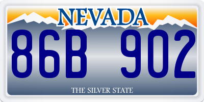 NV license plate 86B902