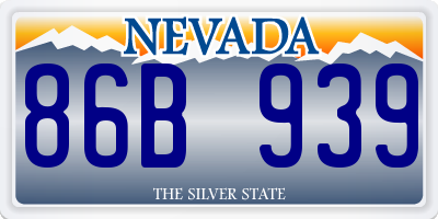 NV license plate 86B939