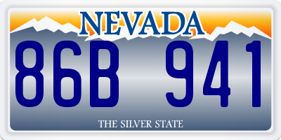 NV license plate 86B941