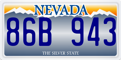 NV license plate 86B943