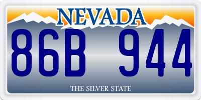 NV license plate 86B944