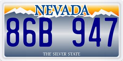NV license plate 86B947