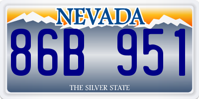 NV license plate 86B951