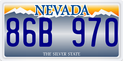 NV license plate 86B970