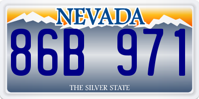 NV license plate 86B971